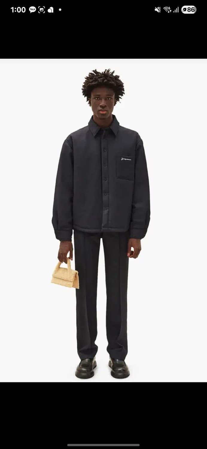 자크뮈스 라 블랑제 슈미즈 (패딩셔츠) 네이비 46 상품이미지5