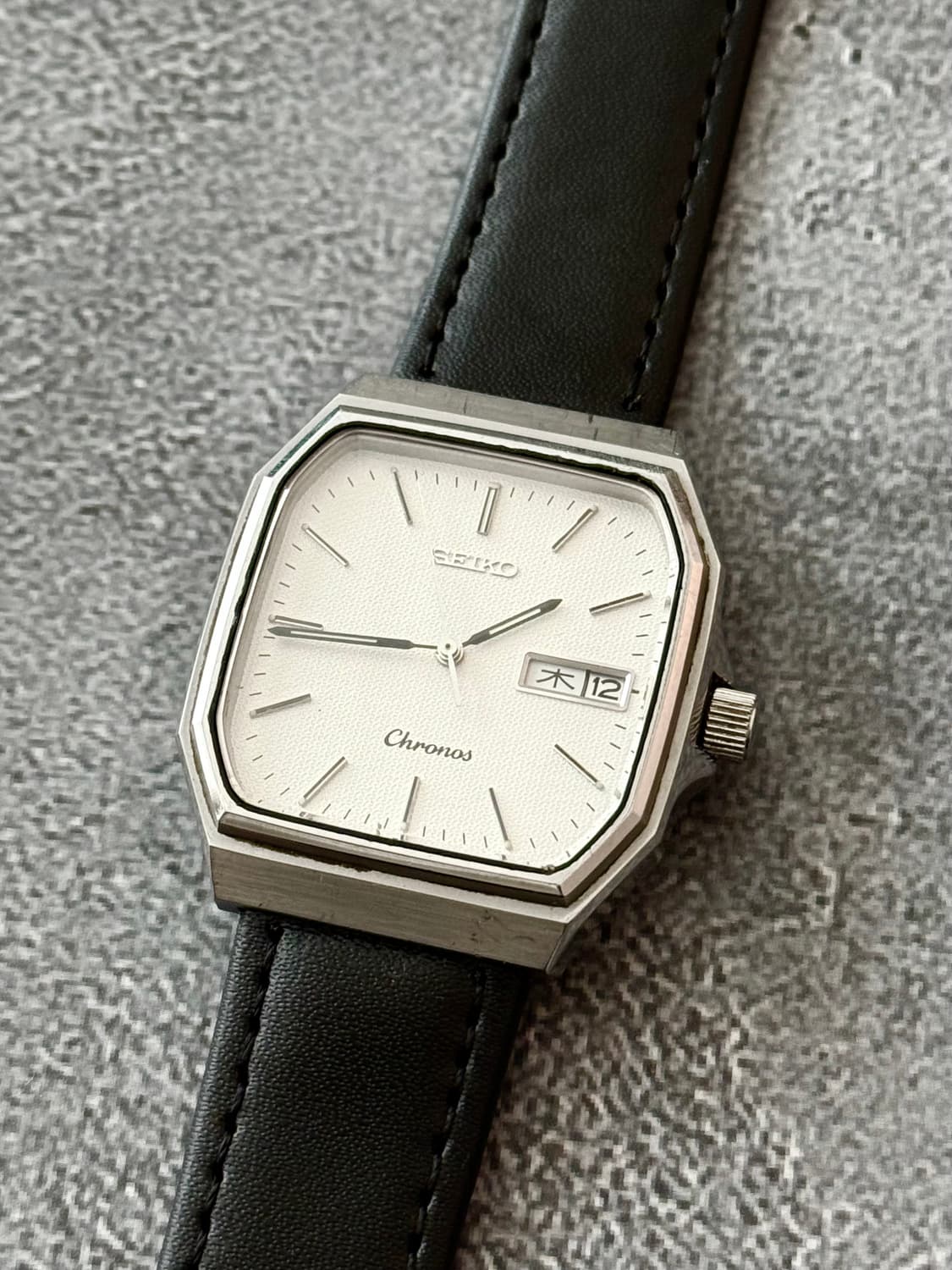 세이코 Seiko Chronos 팔각 스퀘어 데이데이트 상품이미지1