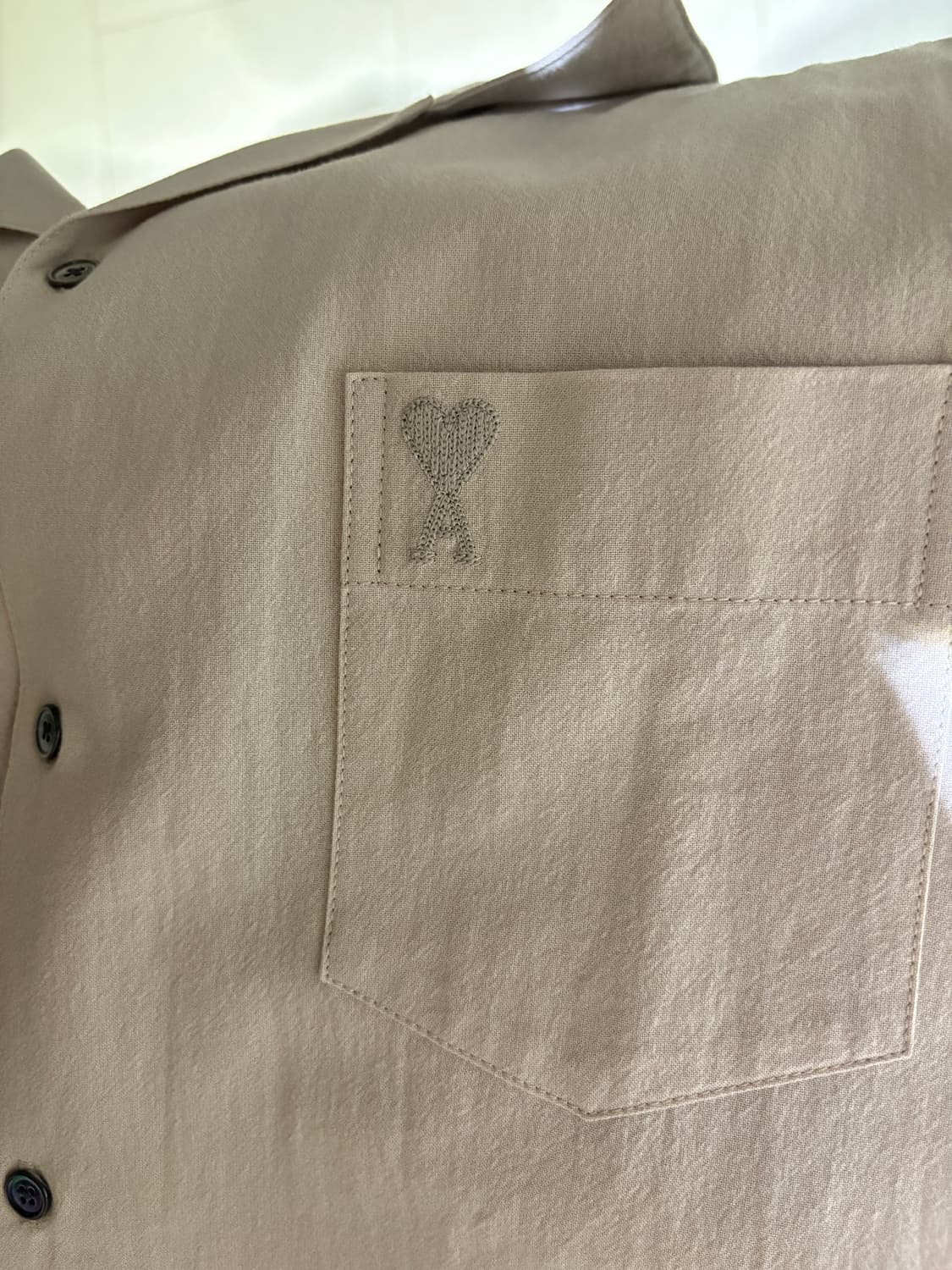 아미 베이지M 반팔셔츠 상품이미지3