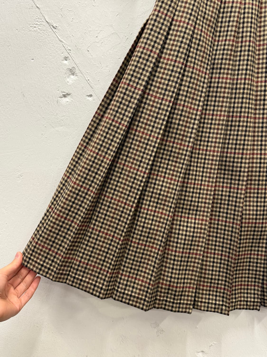 23) J.Press Wool Pleated Check Skirt 상품이미지3