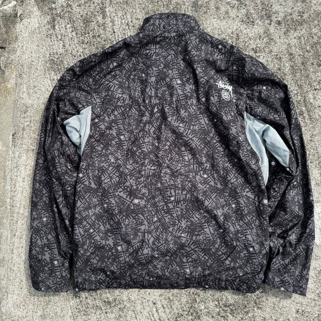 [M-L] Stussy 어센틱 로고 풀 프린팅 바람막이 자켓 상품이미지2