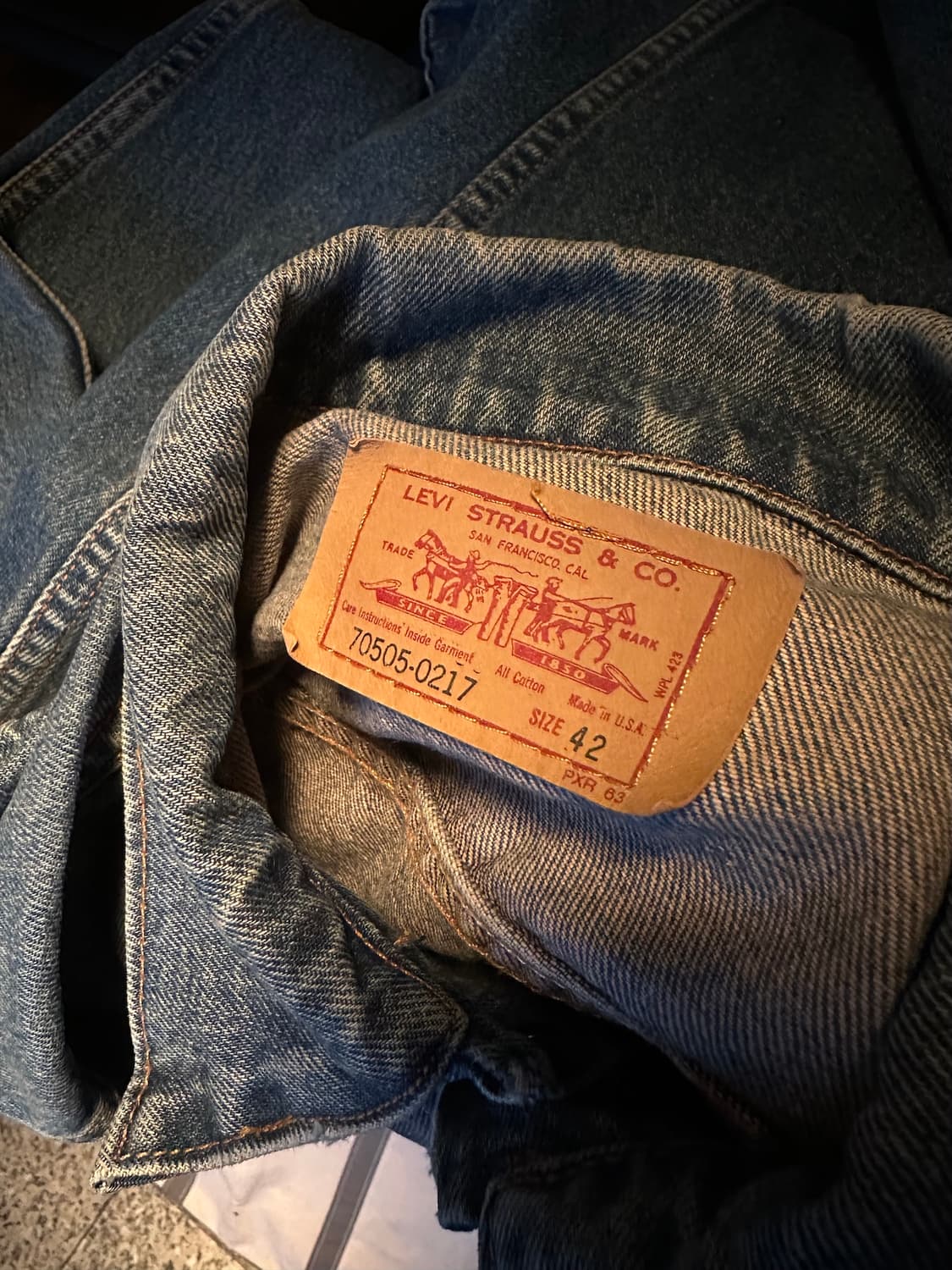 90s USA 빈티지 리바이스 70505 3세대 데님 트러커 자켓 상품이미지6