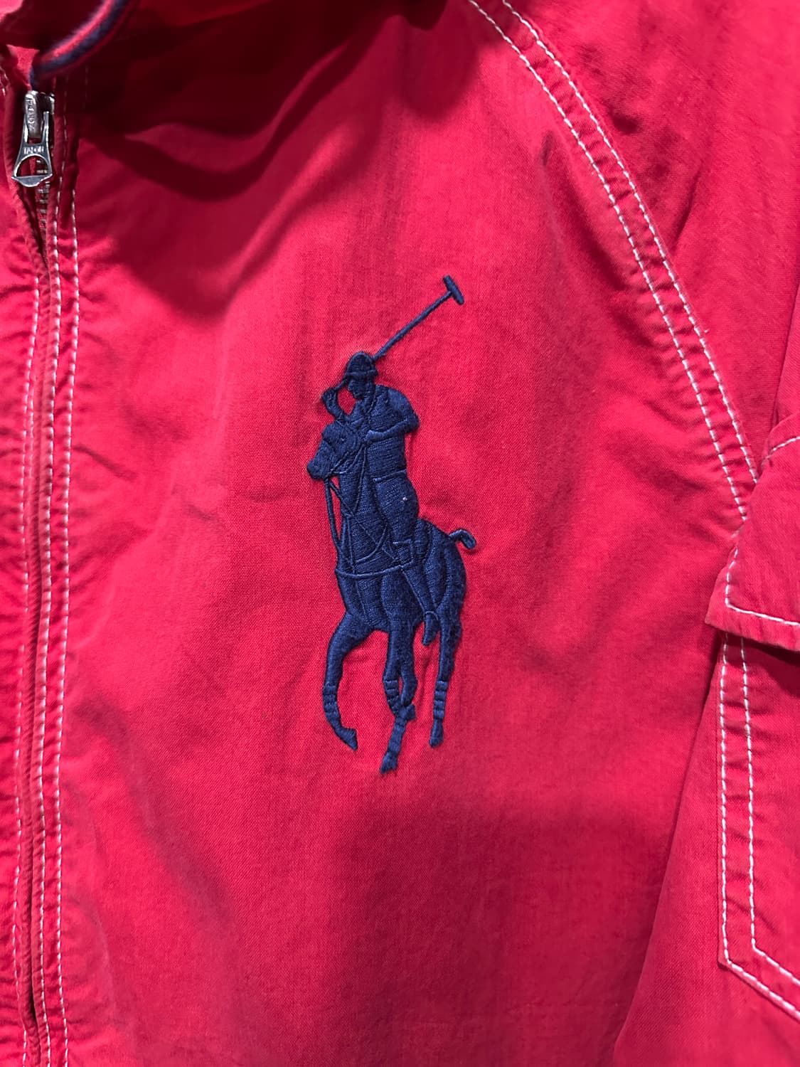 폴로 빅로고 후드자켓 레드 XL 상품이미지2