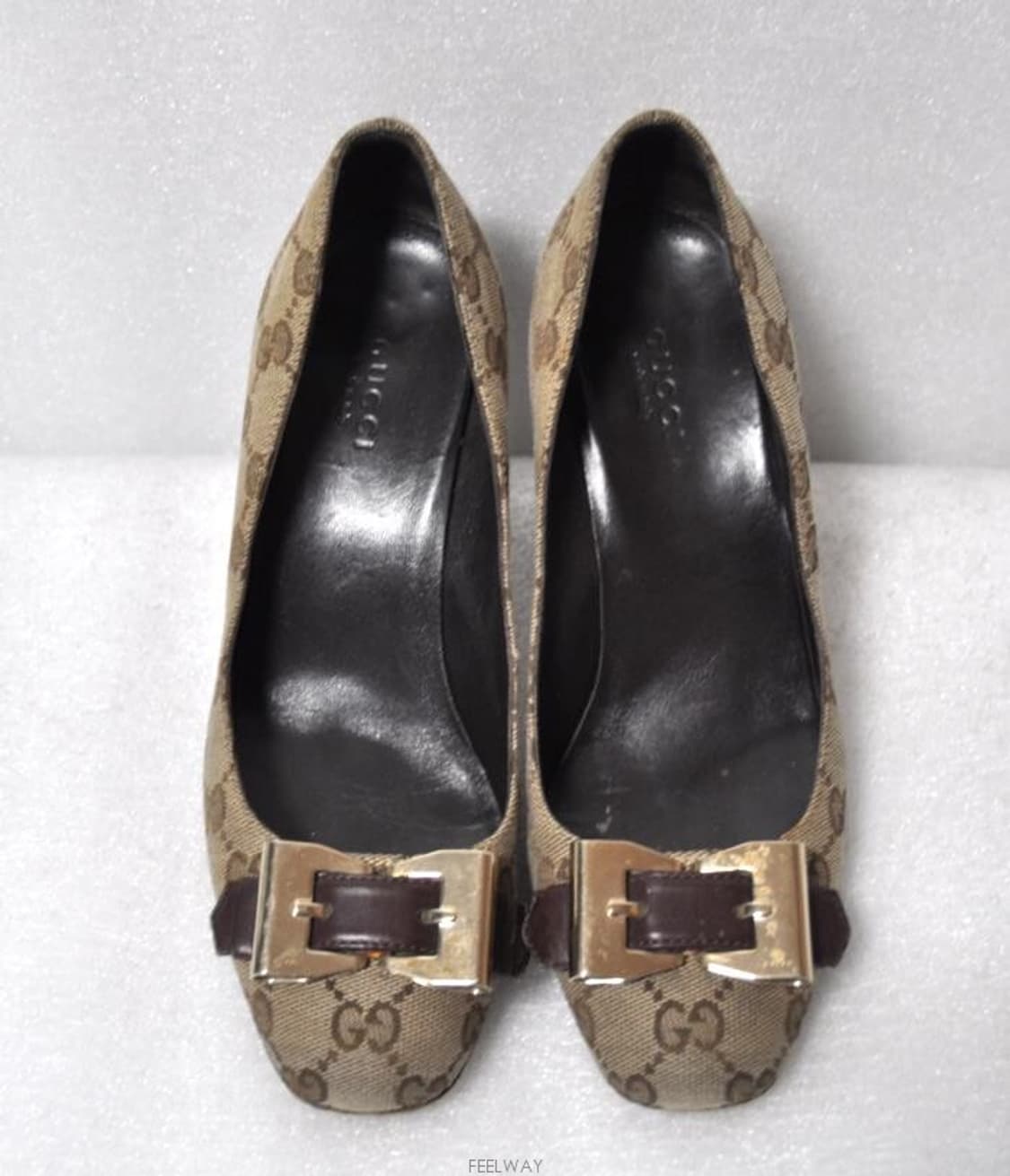 구찌/여성GG로고가쟈드구두(사이즈220)정품 상품이미지2