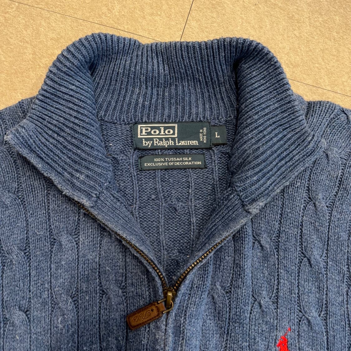 폴로 케이블 반집업 니트 상품이미지3