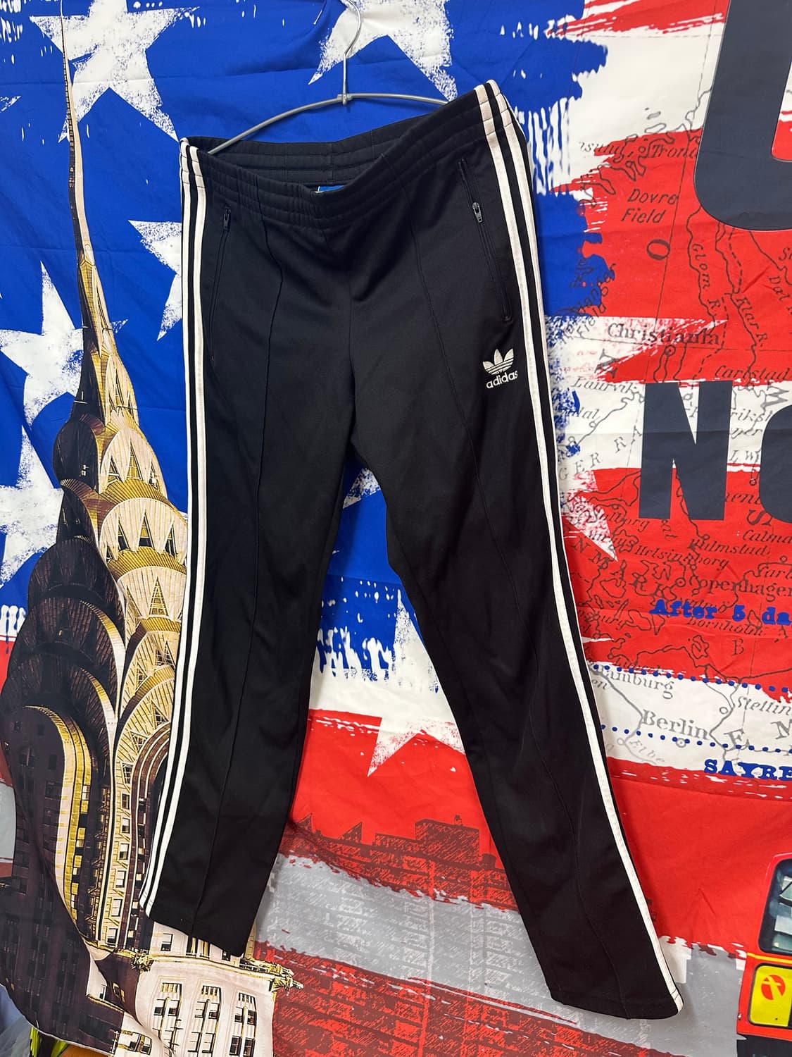 아디다스 유로파 검 흰 트레이닝팬츠 L100 상품이미지2