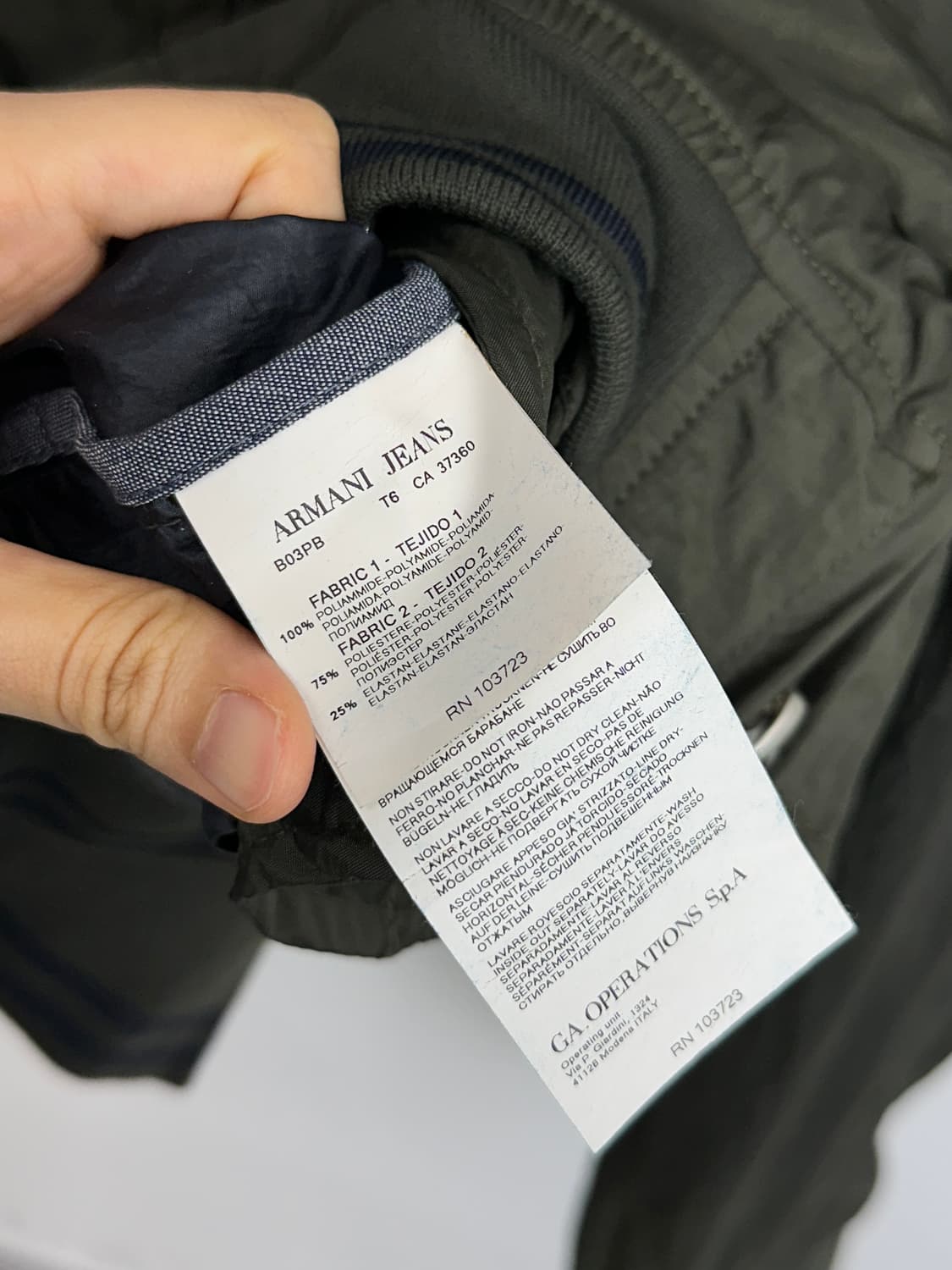 Armani Jeans Khaki Tech Stretch Zip Jack 상품이미지10