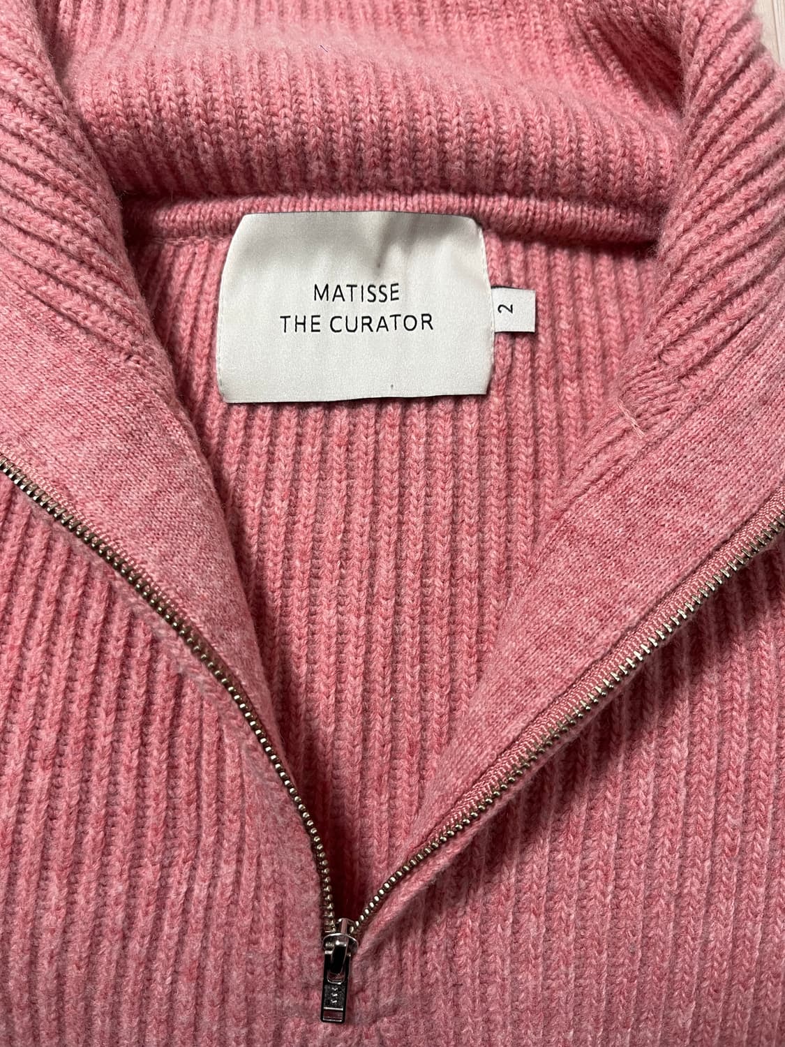 [마티스더큐레이터] HALF-ZIP 니트_멜란지핑크 컬러_2size 상품이미지5