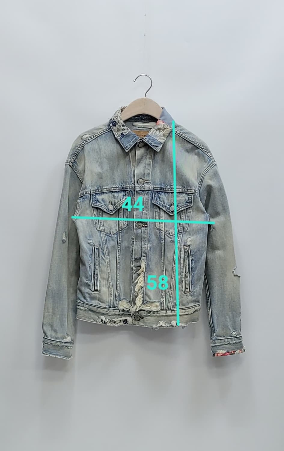 POLO 데님앤서플라이 데미지 트러커 자켓 / 여 S
 상품이미지10