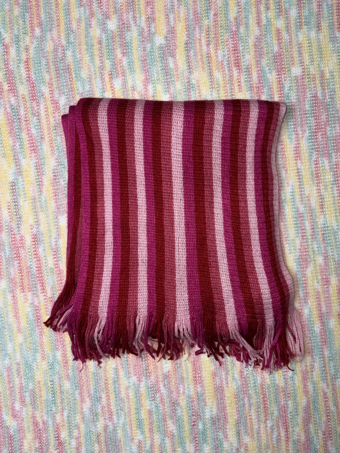 핑크 스트라이프 머플러 상품이미지2