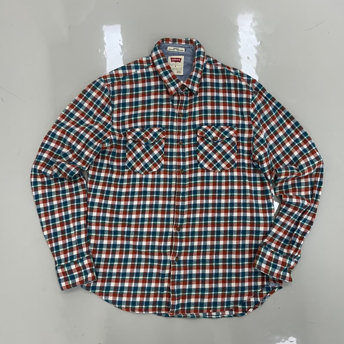 리바이스 체크패턴  플란넬 포켓 셔츠 상품이미지1