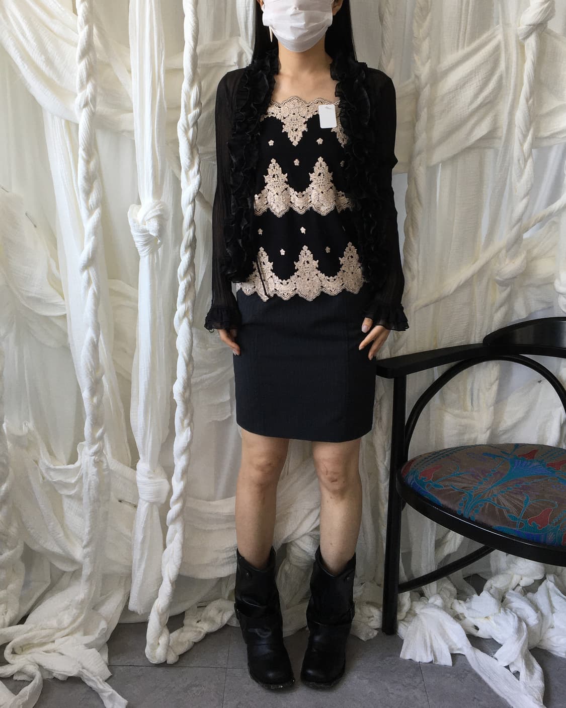 Ruffle point pleats cardigan 상품이미지9