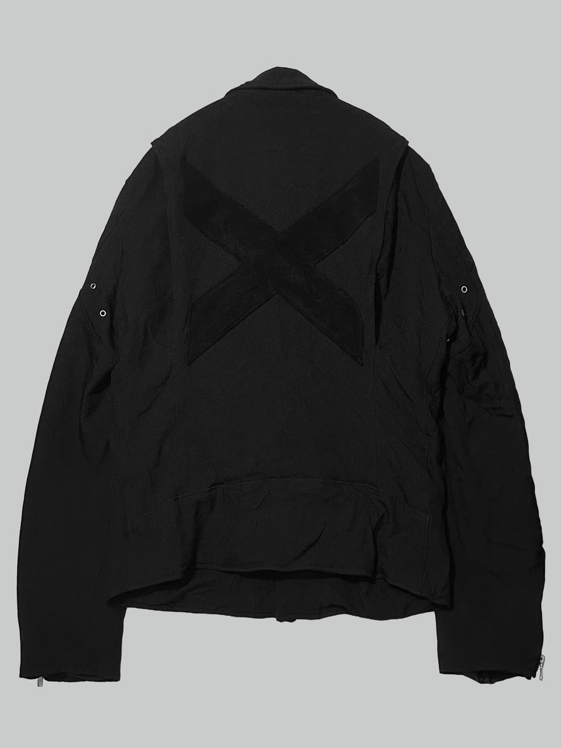 꼼데가르송 블랙 축융 폴리 패치 라이더 자켓 상품이미지3