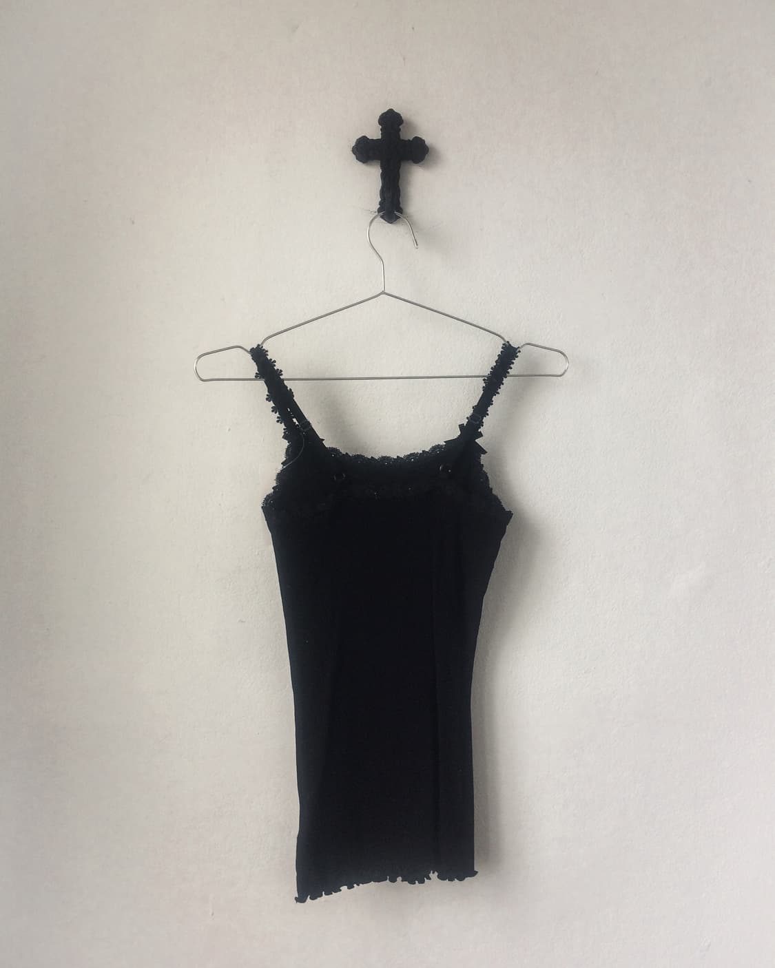 Lace ribbon ribbed sleeveless 상품이미지4