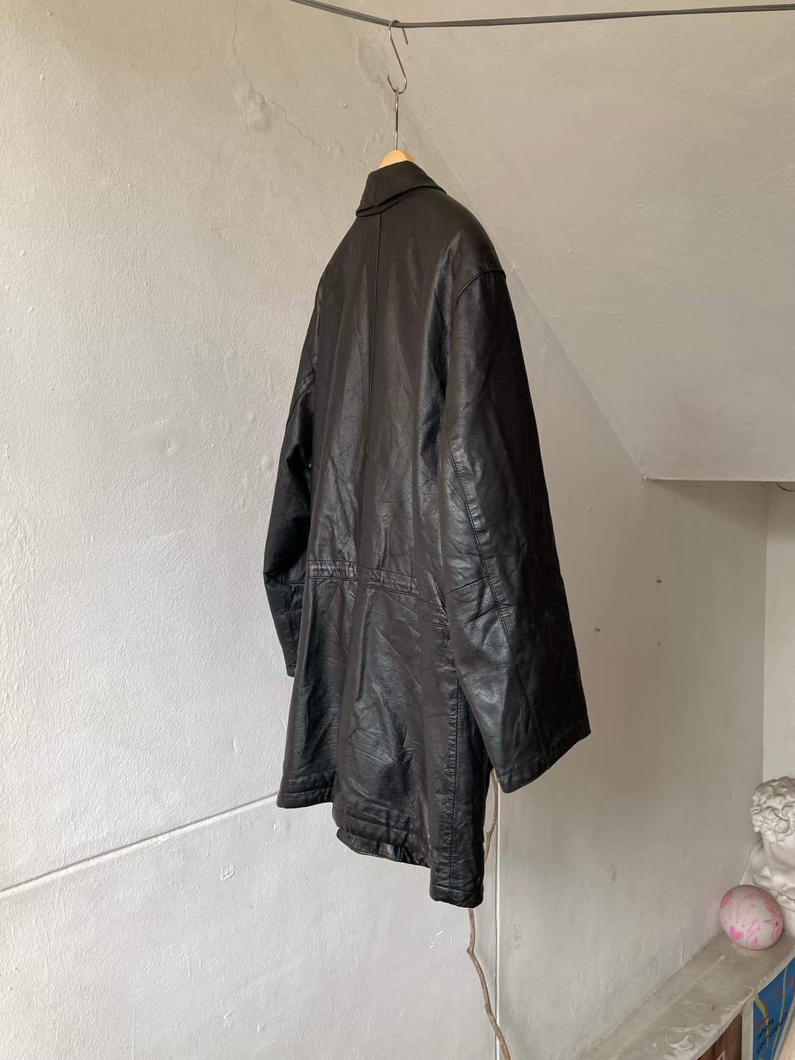 지퍼•단추 2중 잠금 소가죽 하트코트 상품이미지7