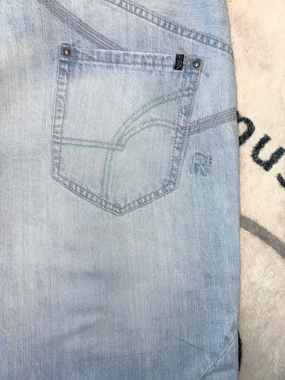 90s ROCAWEAR 올드스쿨 오버 와이드 데님 팬츠 상품이미지4