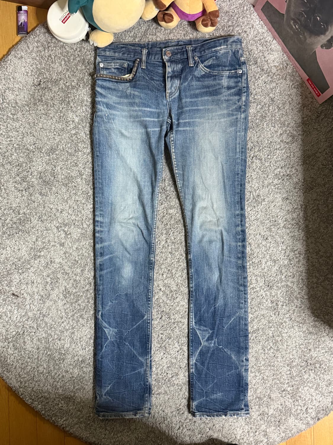 히스테릭글래머 스터드 로우라이즈 데님 상품이미지2