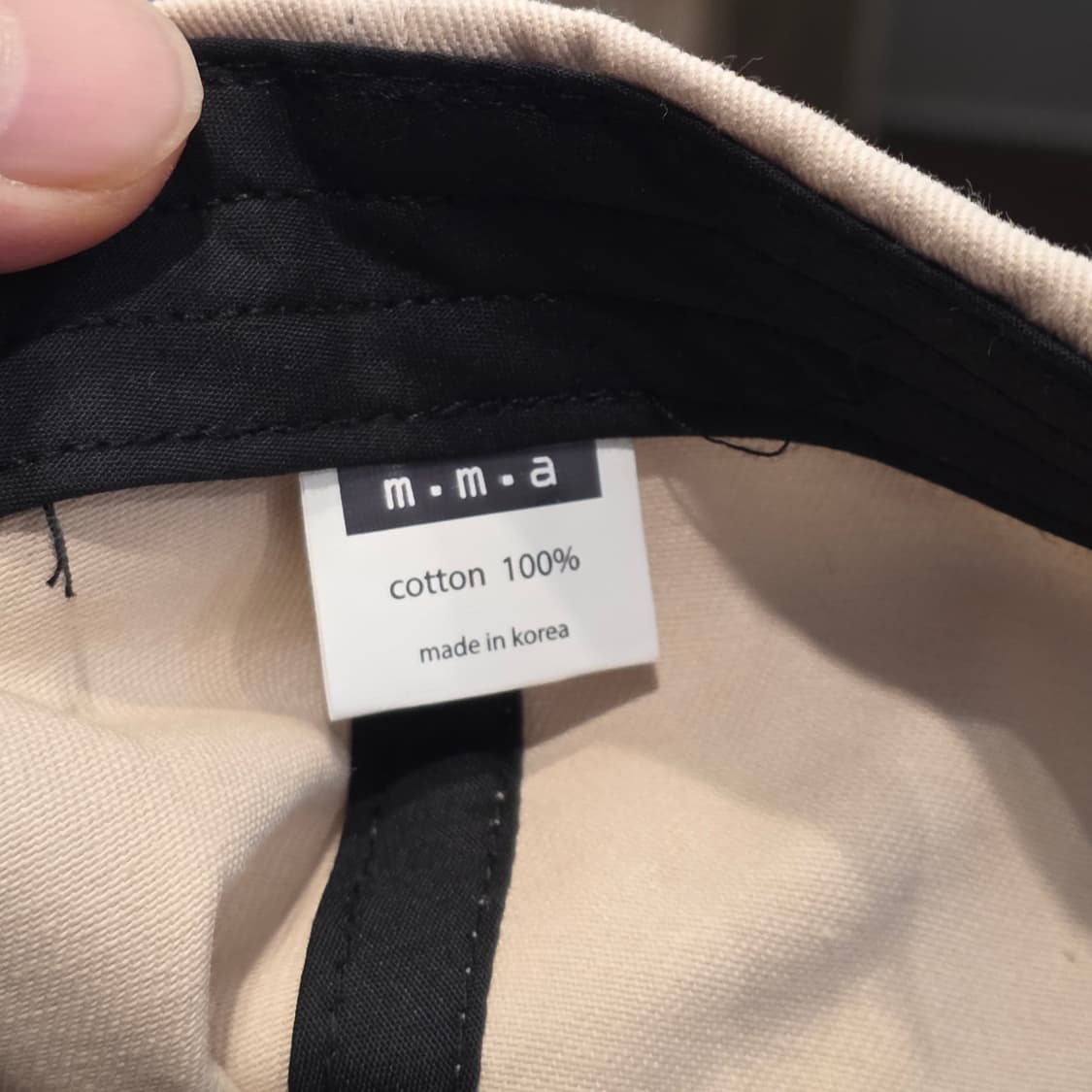 L6-9:m.m.a 코튼 배색 캡 베이지 블루 브라운(57-59) 상품이미지7