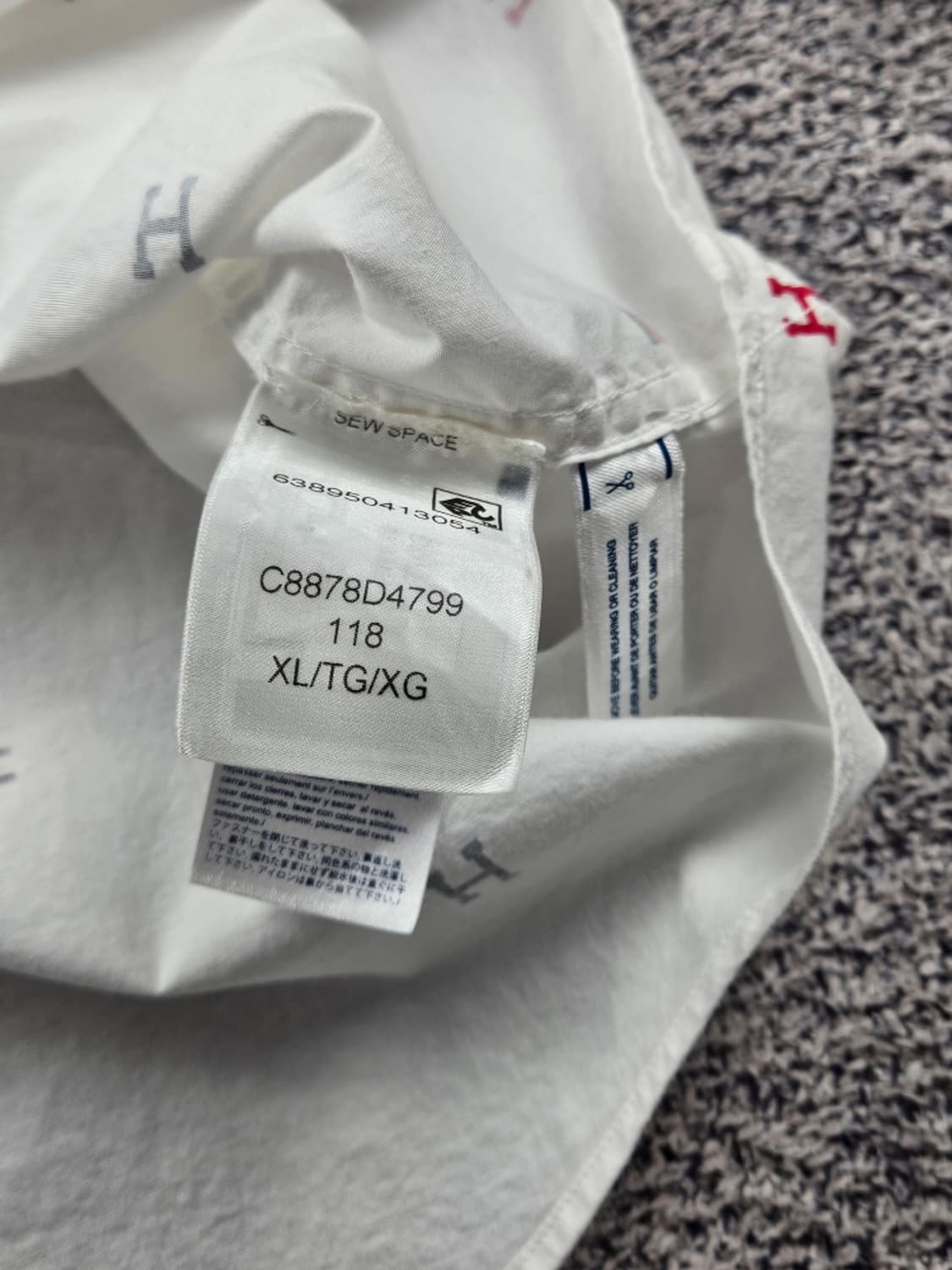 타미힐피거 스펠 로고 패턴 코튼 셔츠 ( XL ) / 11081 상품이미지10