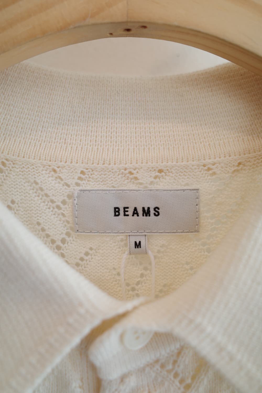 BEAMS 빔즈 유니크 패턴 폴로 니트  상품이미지3