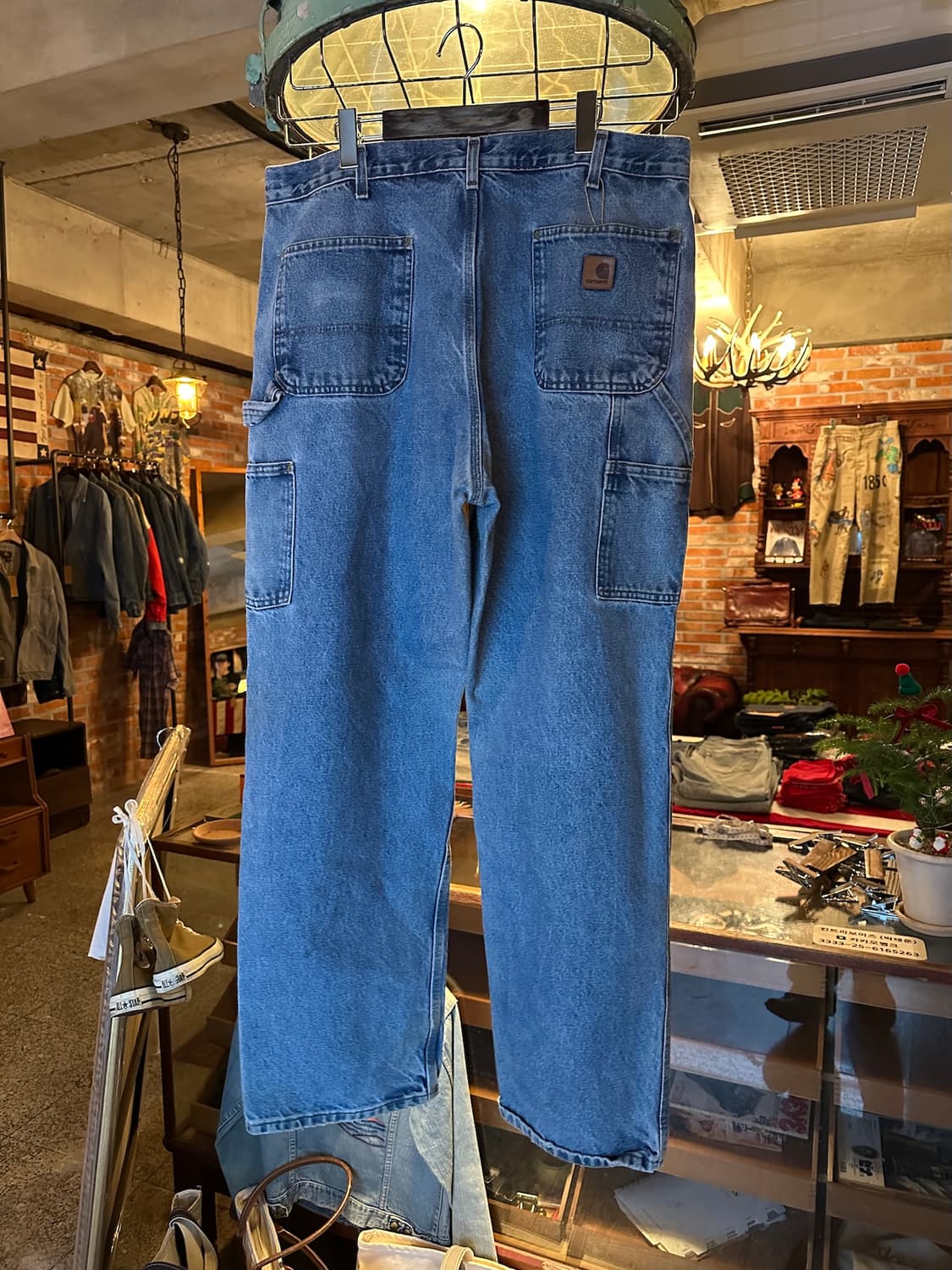 칼하트 데님 싱글니 워크 팬츠 상품이미지3