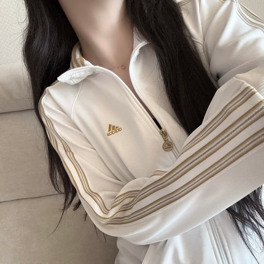 아디다스 화이트골드 져지 상품이미지1