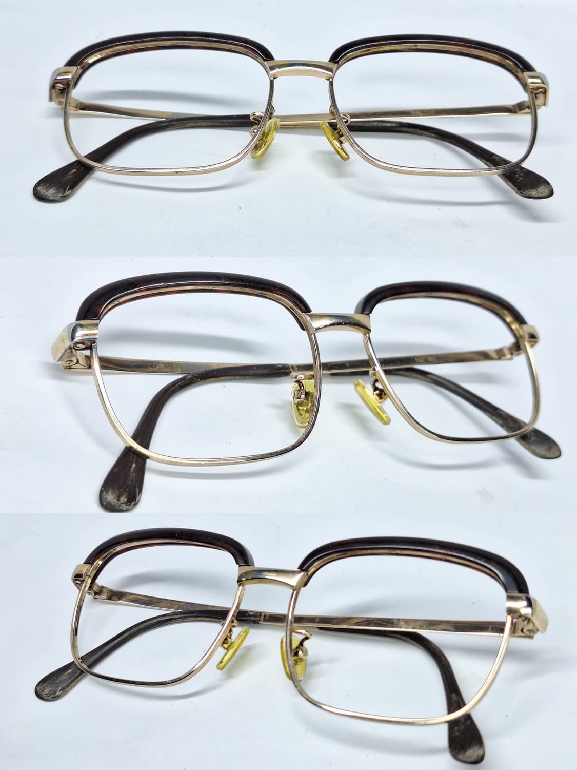 80s 일본 빈티지/ no.5117 브로우라인 하금테 안경테 50mm 상품이미지7