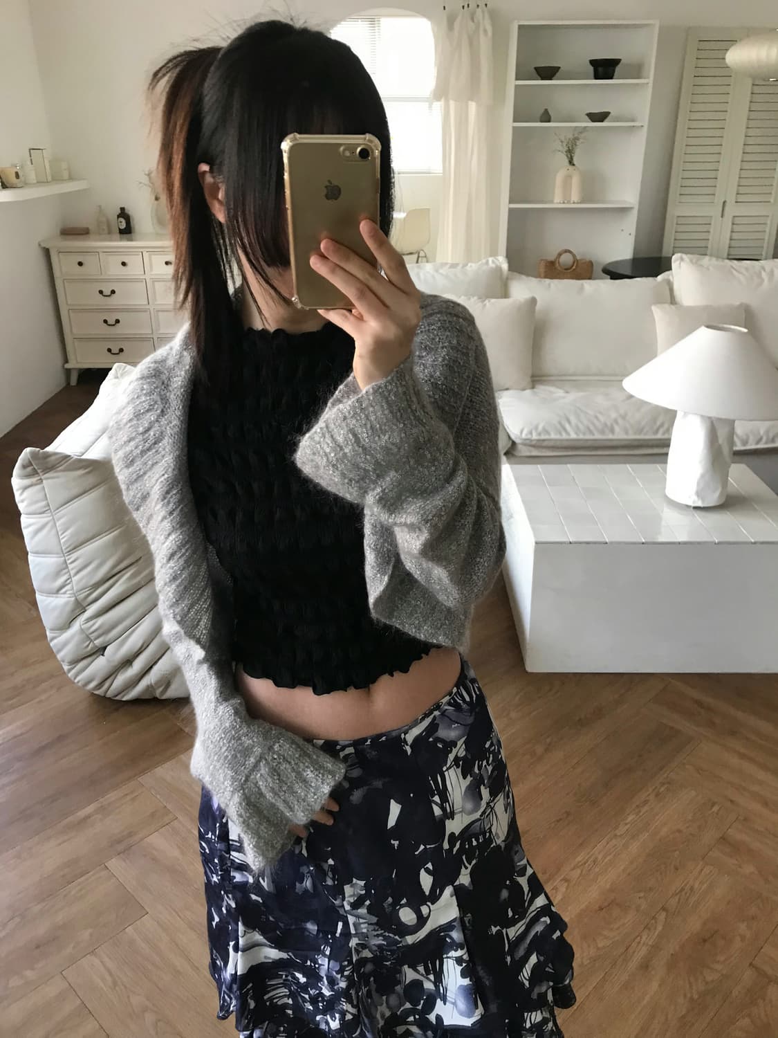 vintage grey cardigan 상품이미지3