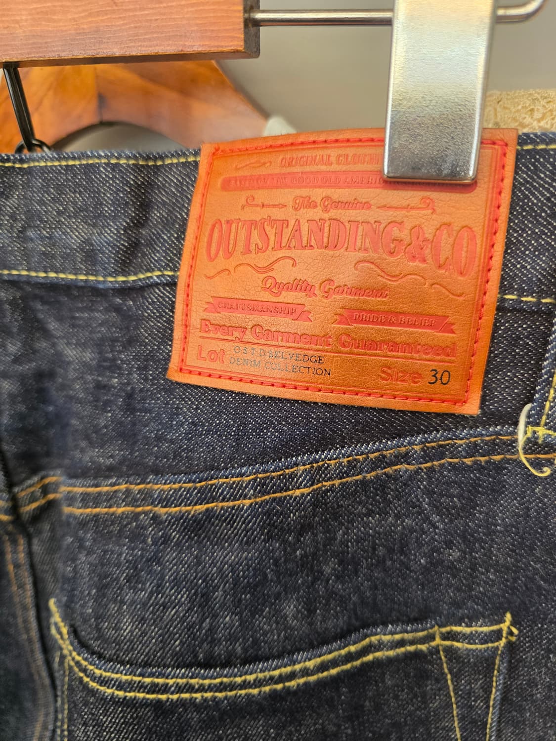 아웃스탠딩 셀비지 데님 팬츠 30 상품이미지1