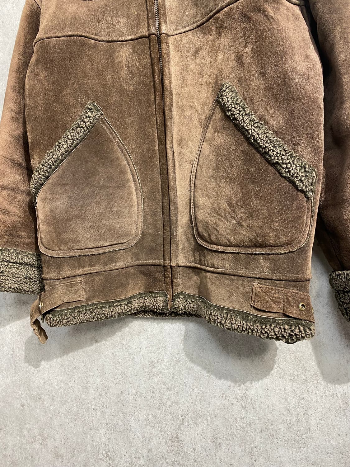 [95-100] 90s Canyon 브라운 피그 스웨이드 무스탕 자켓 상품이미지3