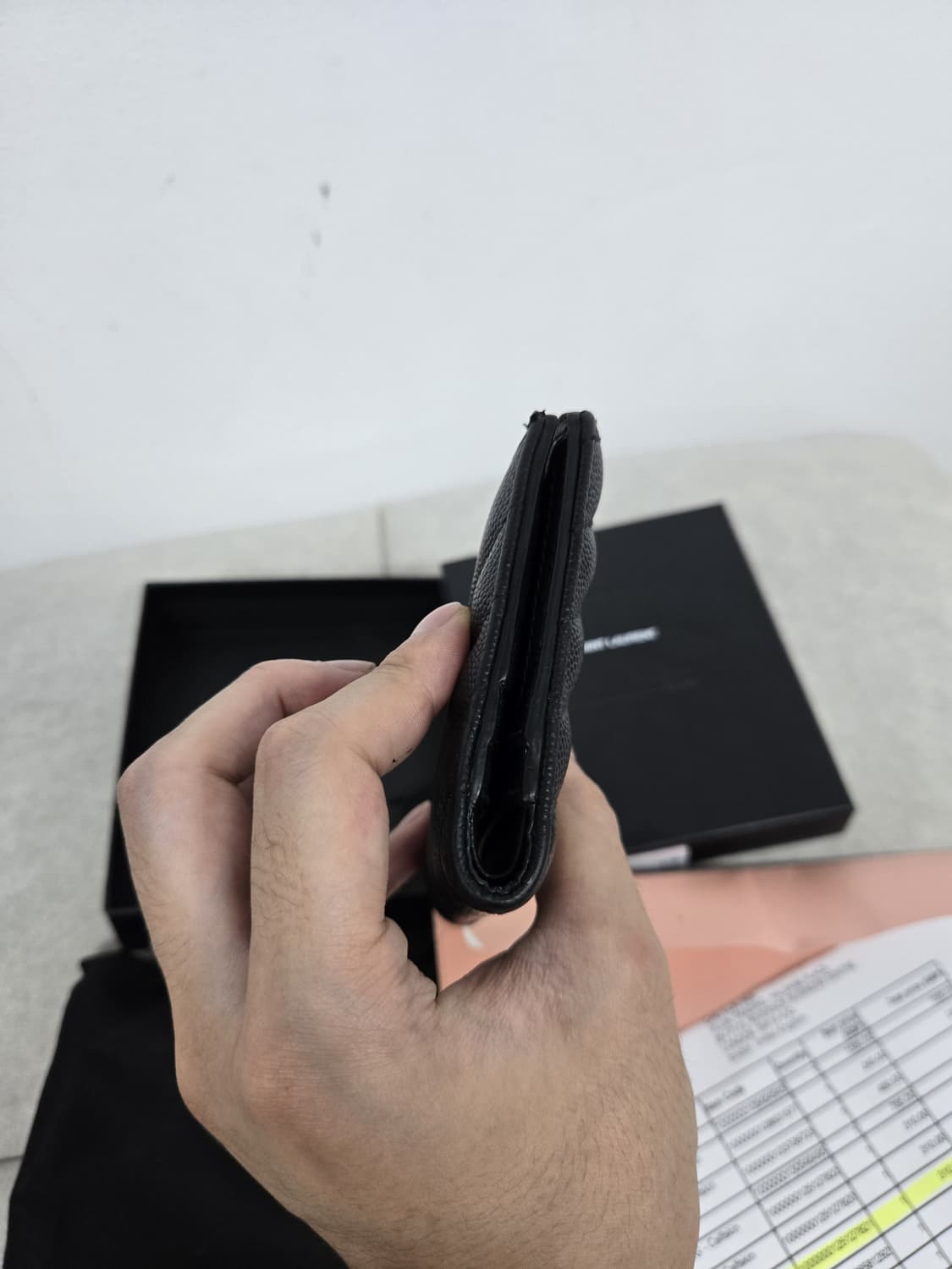[보증서 정품]입생로랑 지퍼 은장 반지갑 상품이미지4