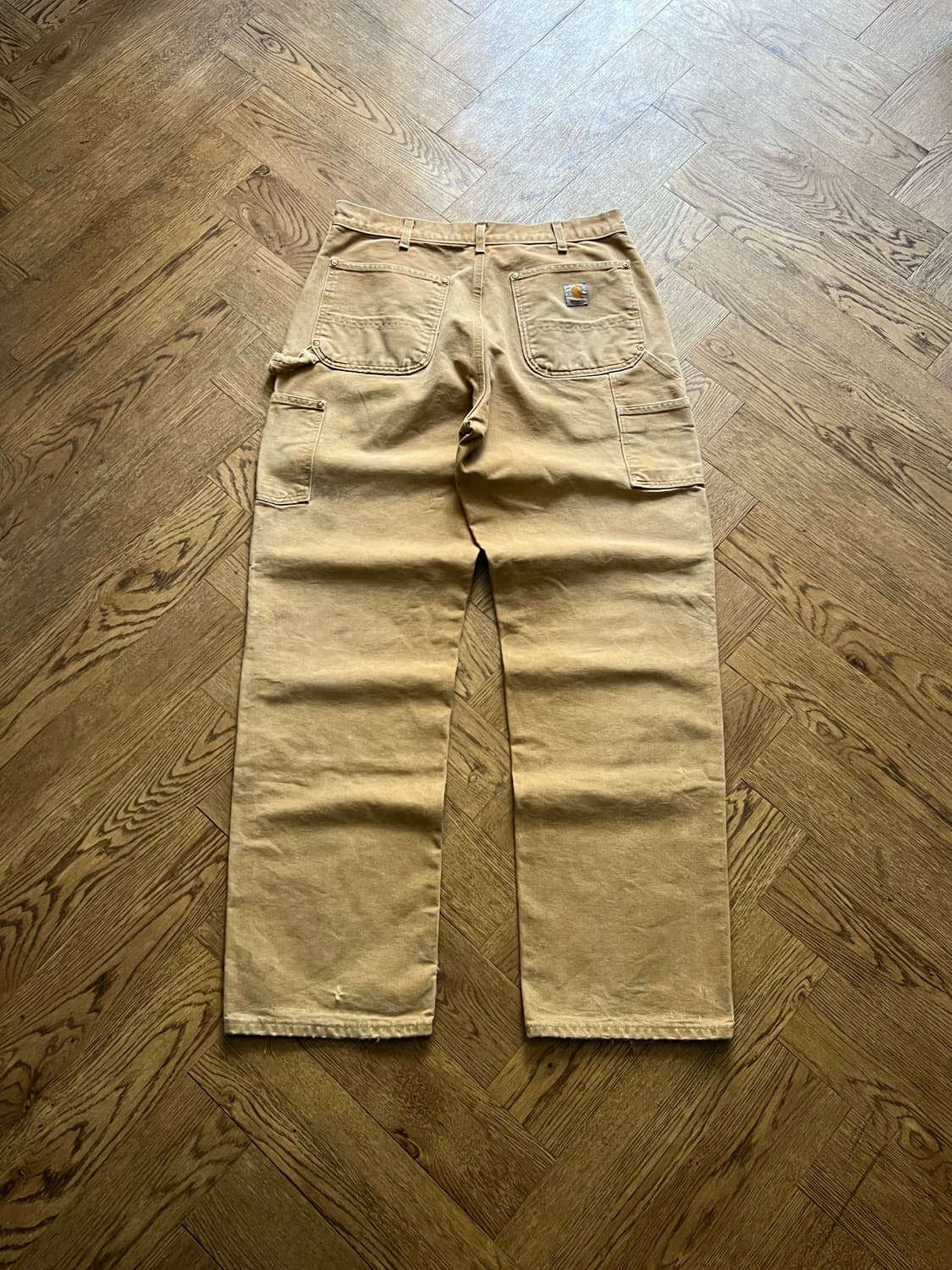 [34]칼하트 Made in USA 더티워싱 브라운 더블니 워크 팬츠 상품이미지9