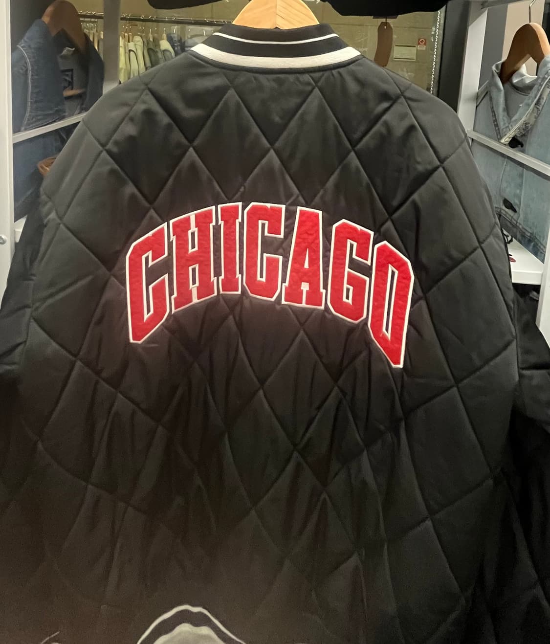 MLB 시카고 블랙 퀼팅 야구 점퍼 상품이미지6