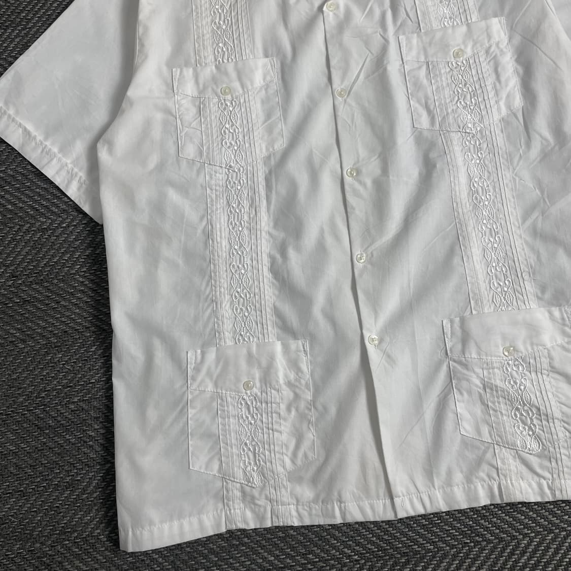 90s 구아야베라 페이즐리 자수 린넨 셔츠y 3729 상품이미지3