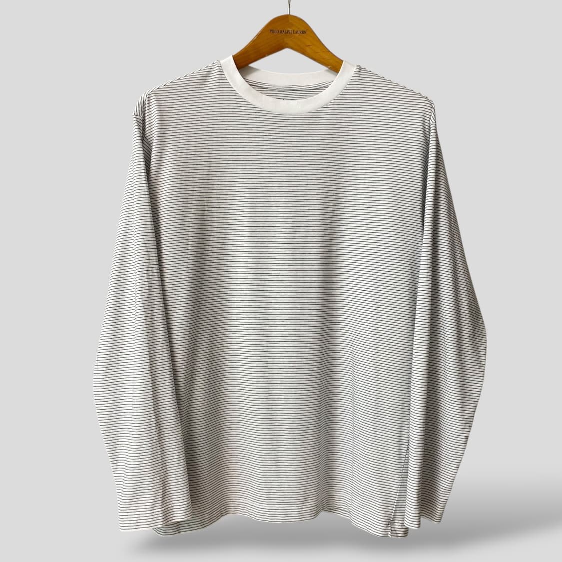 (L)muji 무인양품 스트라이프 크루넥 긴팔티셔츠 상품이미지1