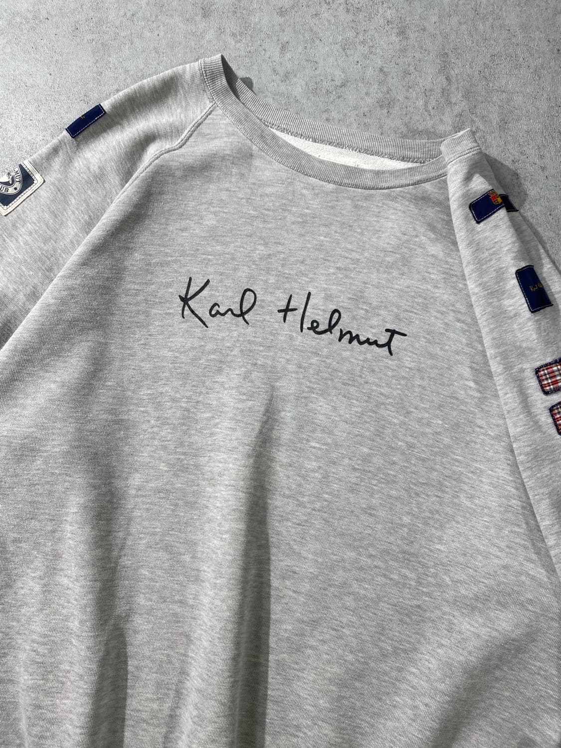 [L] Karl Helmut 칼헬무트 스펠아웃 패치워크 스웻셔츠 상품이미지2