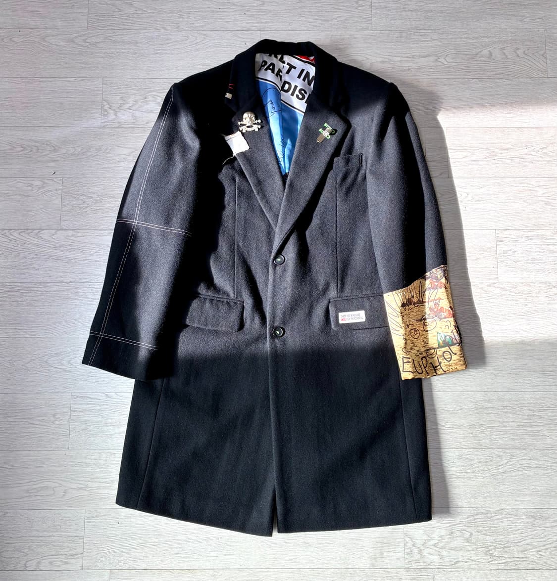 [L] 조거쉬 20FW silk block 리메이크 코트 상품이미지1