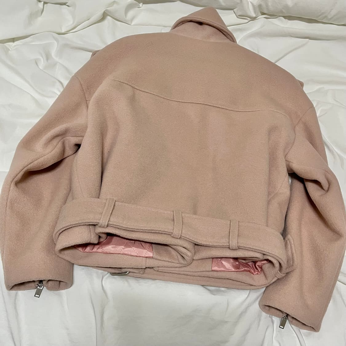 새상품 ) 임블리 핑크울라이더자켓 상품이미지6