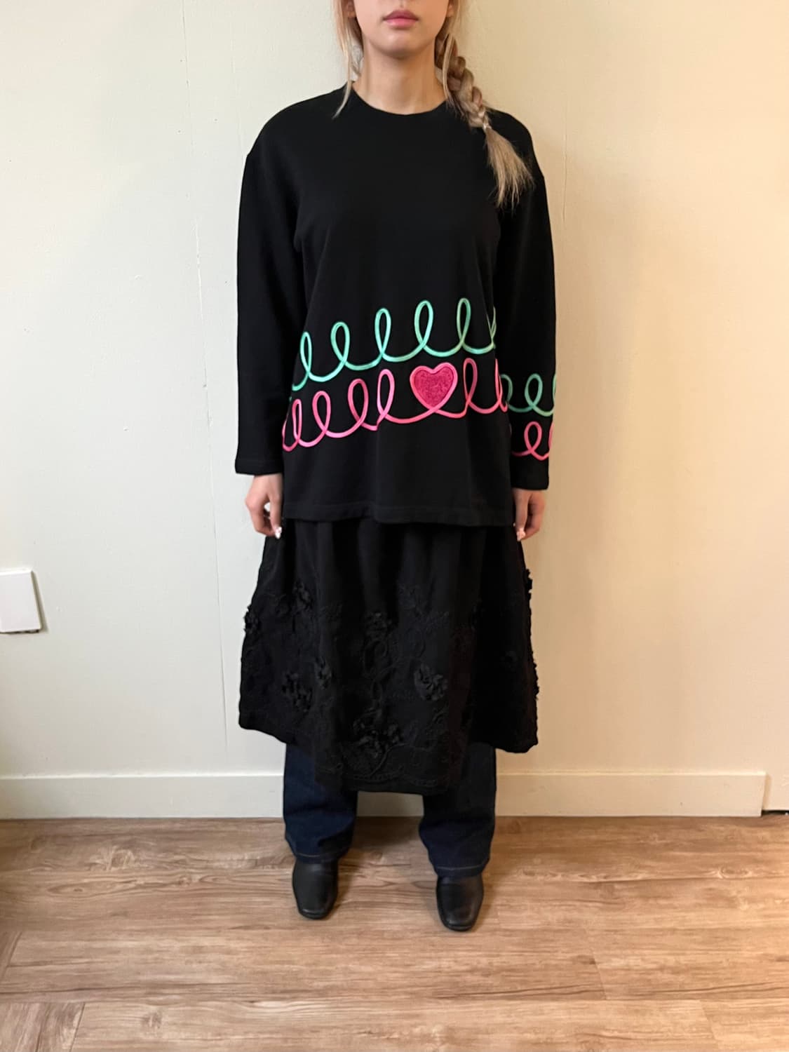 courreges 드로잉 하트 스웻셔츠 상품이미지5