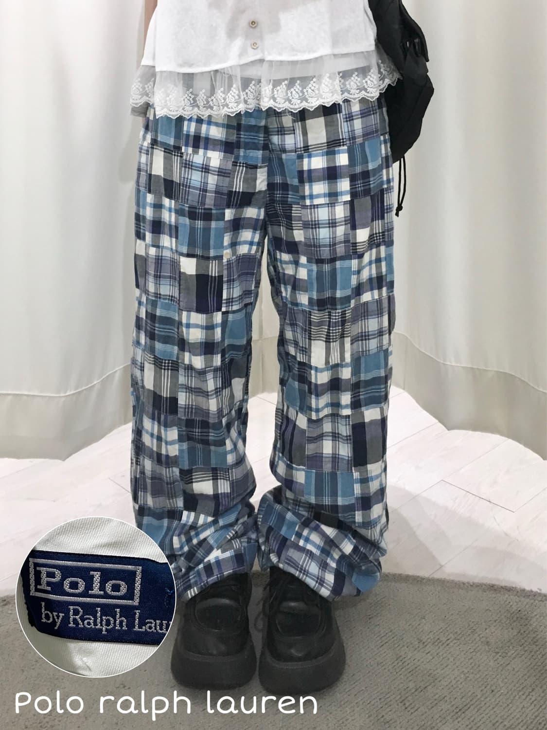 POLO patch work pants 상품이미지1