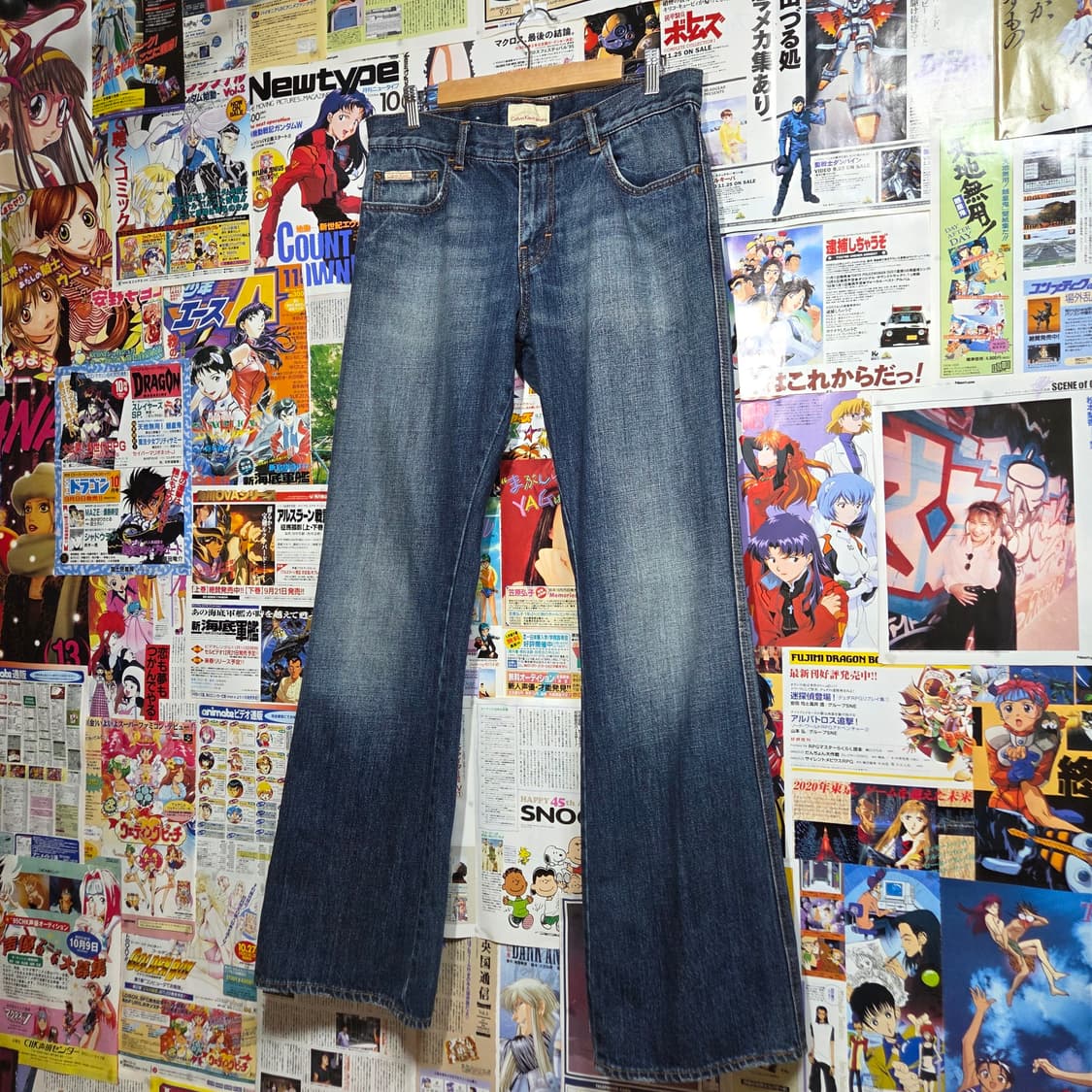 캘빈클라인 진청 플레어 부츠컷 데님 팬츠 상품이미지5