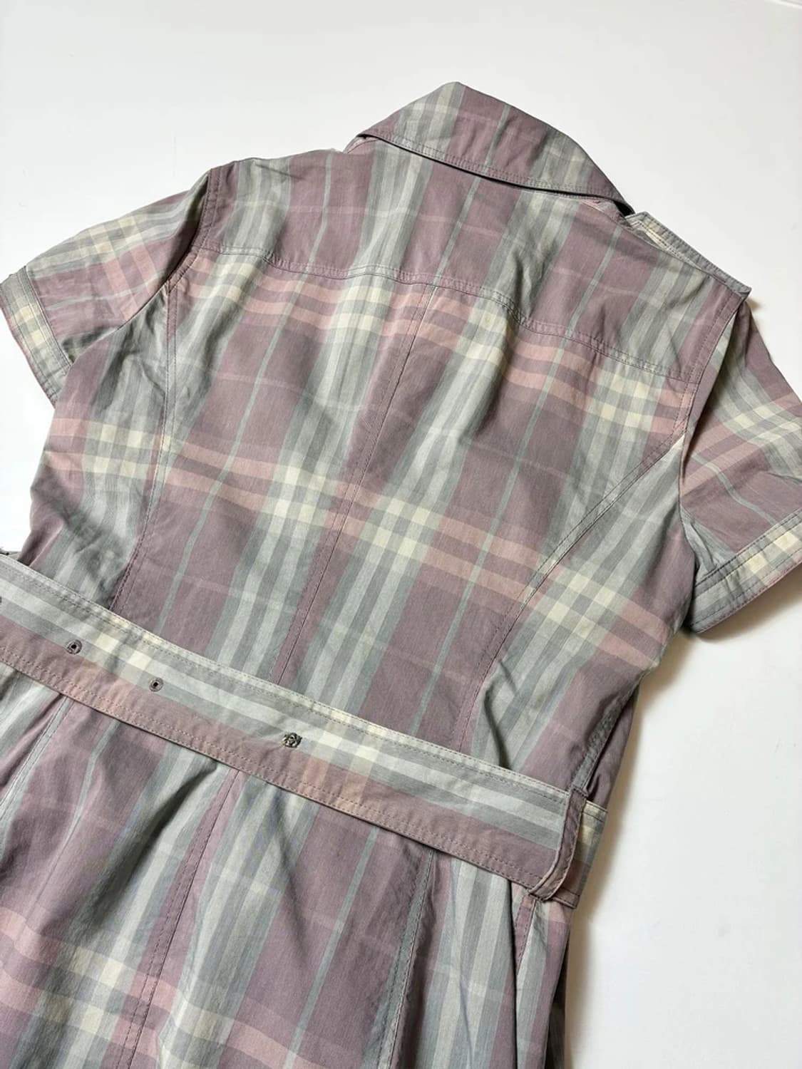 버버리 런던 노바 체크 벨티드 원피스 PN9057 상품이미지5