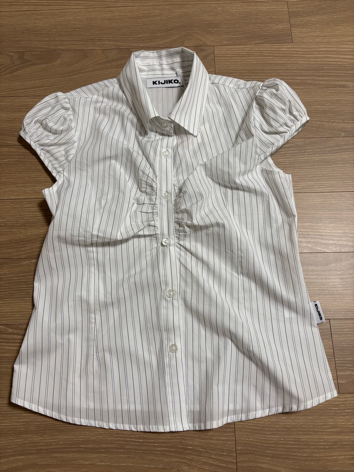 Cap Sleeve Shirt White 상품이미지2