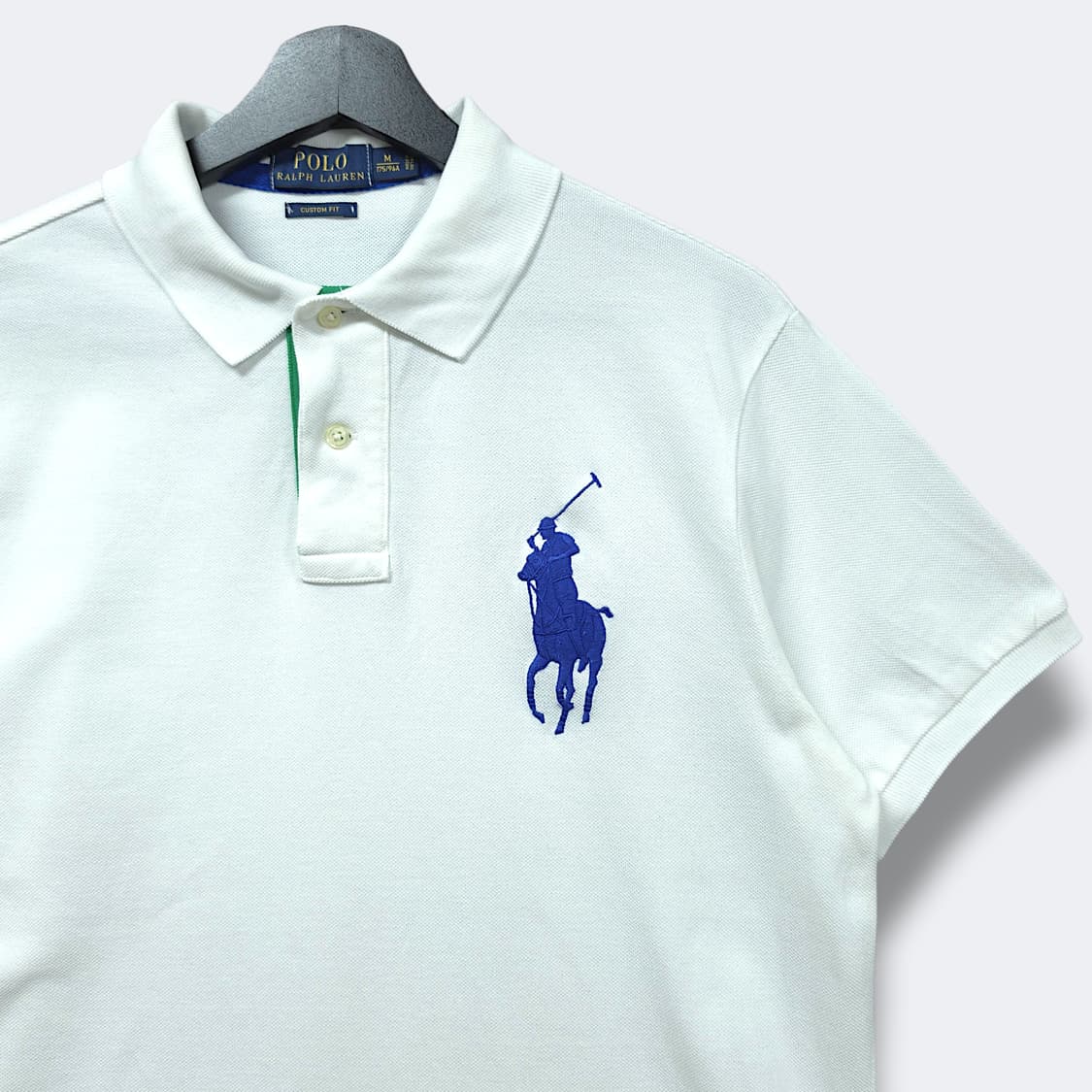 [M] 폴로 화이트 빅포니 블루 No.3 코튼 PK 반팔 카라티셔츠 상품이미지3