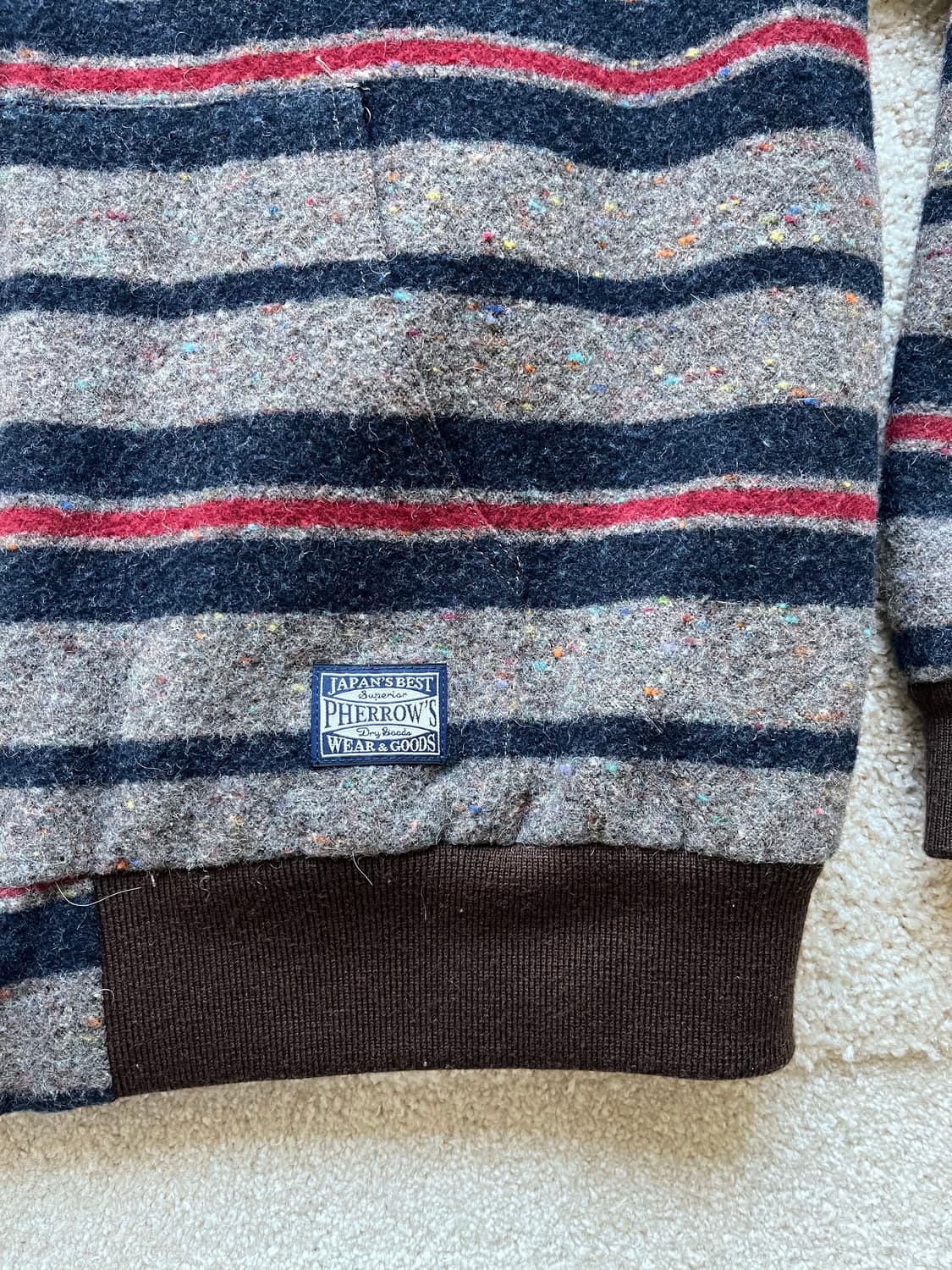 페로우즈 퀼팅 울 후드 집업 자켓 (105) 상품이미지4