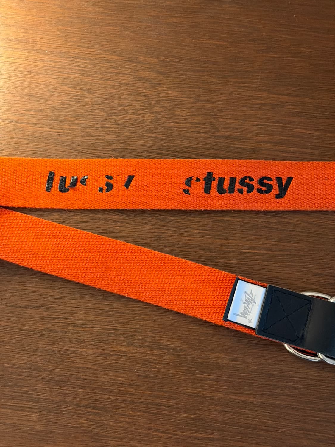 stussy 올드 스투시 퍼프 프린팅 D링 벨트 오렌지 컬러 상품이미지3