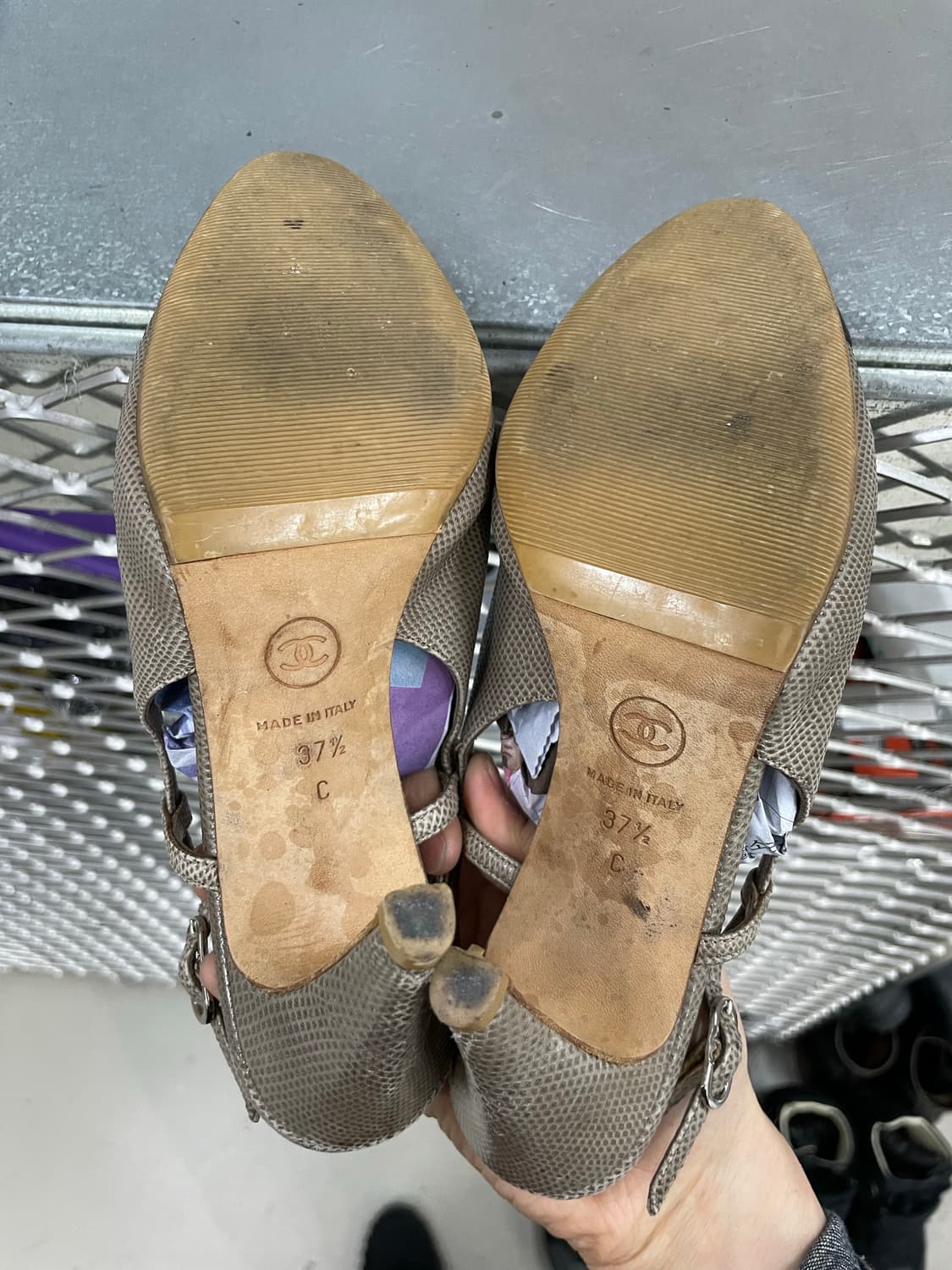 샤넬 레더 펌프스 슬링백 37.5 (gr-4734) 상품이미지6