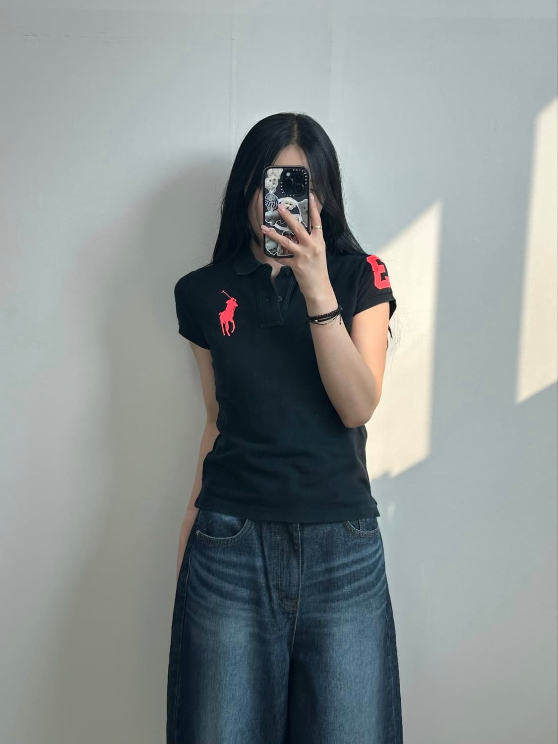 폴로 랄프로렌 빅포니 블랙 피케 반팔 카라 티셔츠 상품이미지1