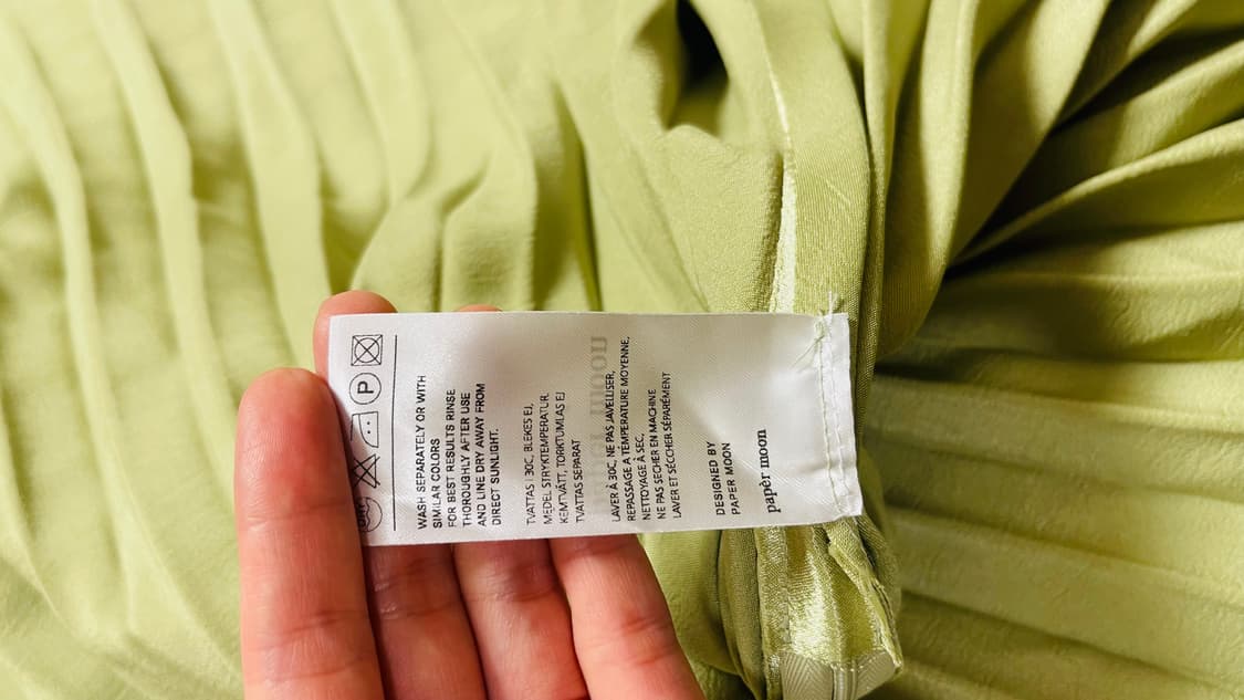 페이퍼문 올리브 플리츠 롱 새틴 스커트 55 상품이미지10