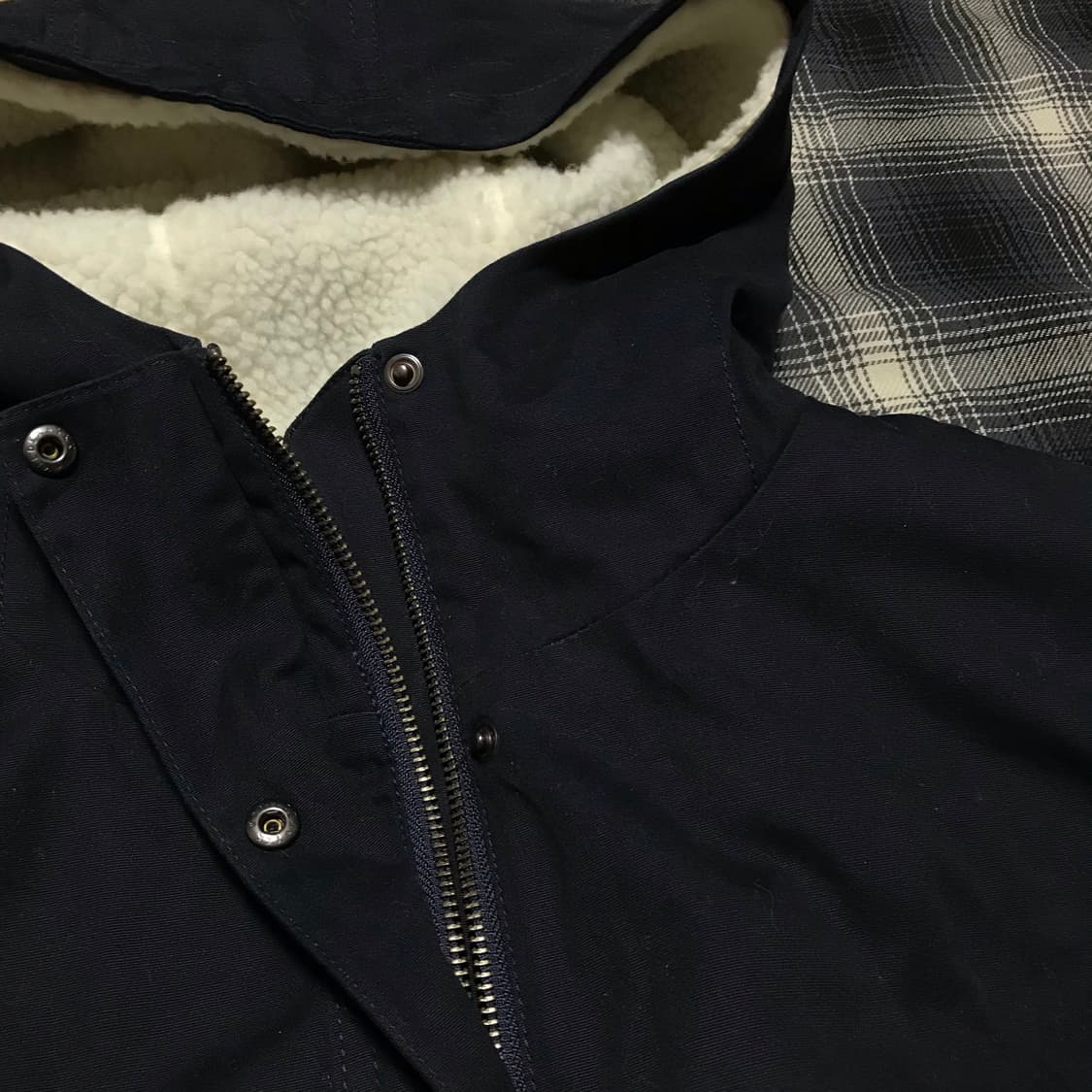 지유 재팬라인 네이비 m65 피쉬테일 숏 풀셋 파카 xl 상품이미지3